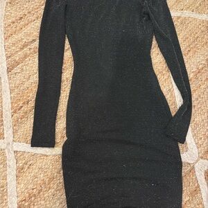 Elegant Black Long Sleeve Dress